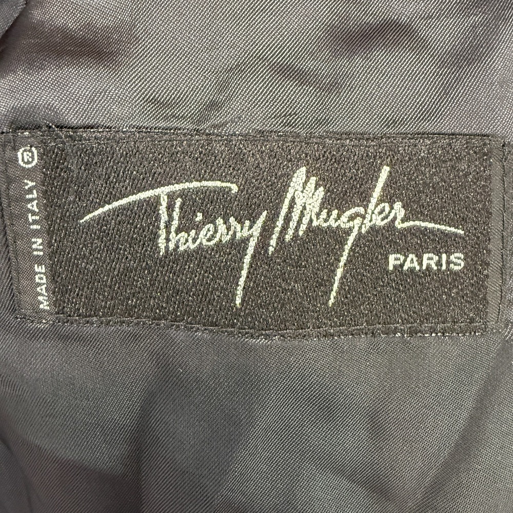 VTG Thierry Mugler Paris Sport Coat Blazer Jacket Mens FR 56 US 46‎ L Long Rare - Picture 9 of 12